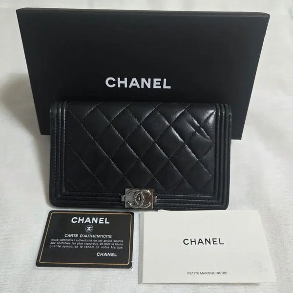 [BUNJANG] Chanel Classic Flap Long Wallet Black (27 Series, Full Set) / S+클래식 플랩 장지갑 블랙 27번대 풀구성 상태좋 (정품)
