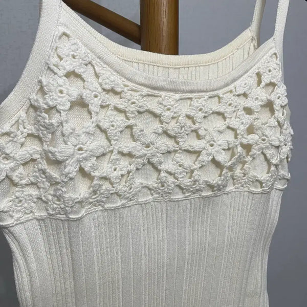 [BUNJANG] Tasse Lace Knit Tank Top Ivory / tasse tasse 레이스 니트 나시 아이보리