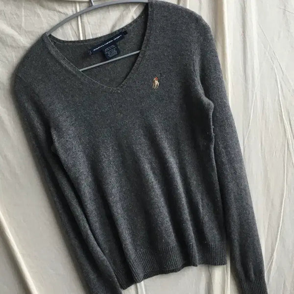 [BUNJANG] Polo Ralph Lauren V-Neck Knit Sweater / 폴로 랄프로렌 브이넥 니트