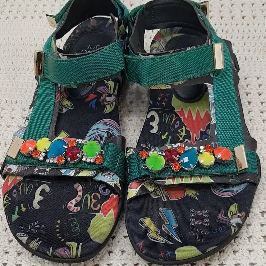 [BUNJANG] SUECOMMA BONNIE Comfortable Jewel Embellished Sandals Size 36 / 슈콤마보니  편한샌들 36