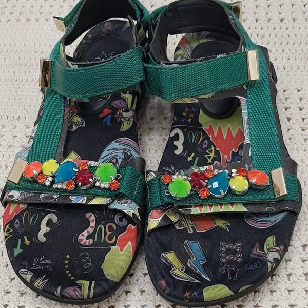 [BUNJANG] SUECOMMA BONNIE Comfortable Jewel Embellished Sandals Size 36 / 슈콤마보니  편한샌들 36