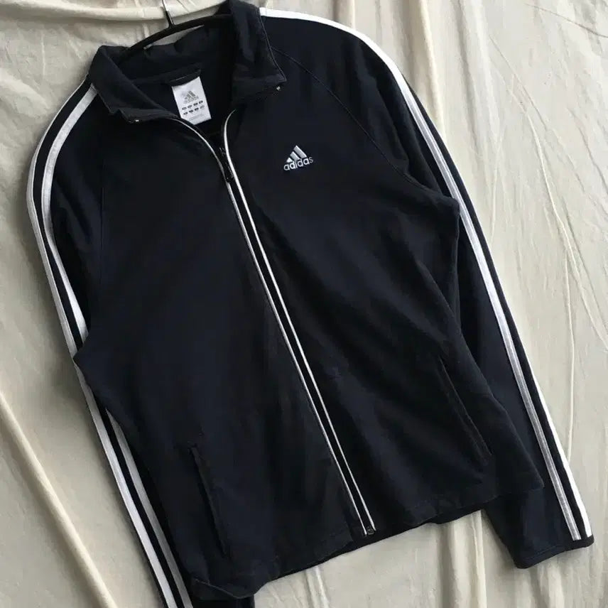 [BUNJANG] Adidas Sideline Cotton Zip-Up Hoodie / 아디다스 사이드라인 코튼집업