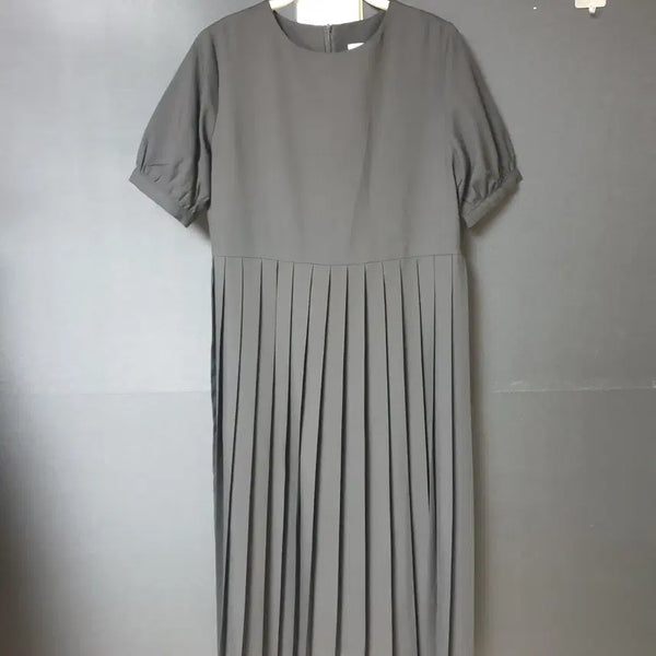 [BUNJANG] LURE Puff Sleeve Pleated Dress Black / 진짜만원 LURE 반팔퍼프 주름원피스 블랙