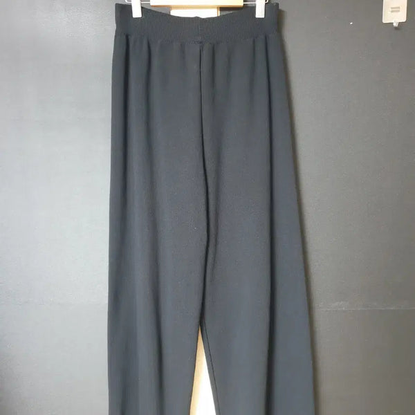 [BUNJANG] Knit Wide Pants Black / 진짜만원 니트 와이드팬츠 블랙 55 66