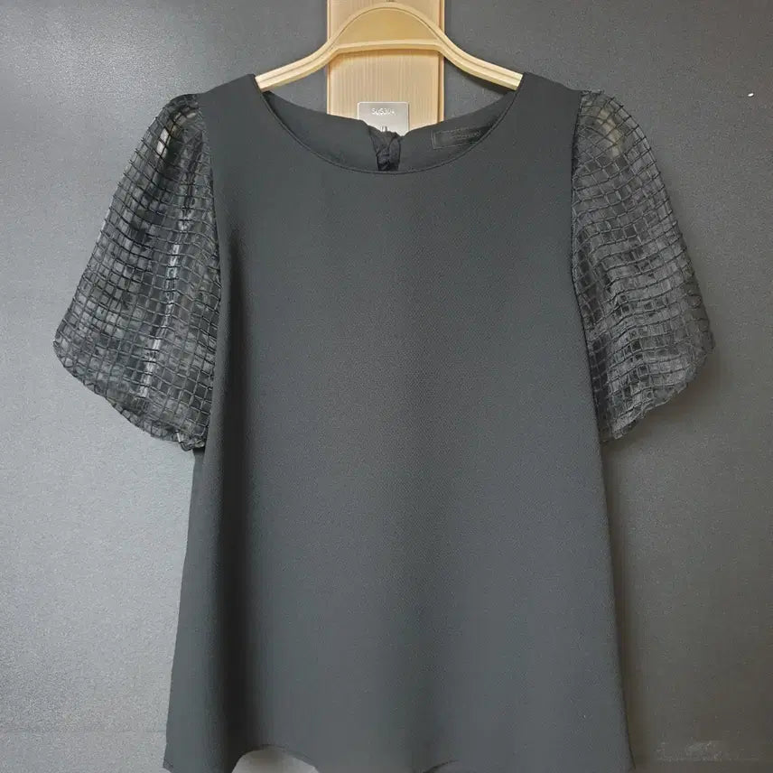 [BUNJANG] CC Collect Organza Puff Sleeve Blouse / 진짜만원 씨씨콜렉트 오간자퍼프소매 55 블라우스