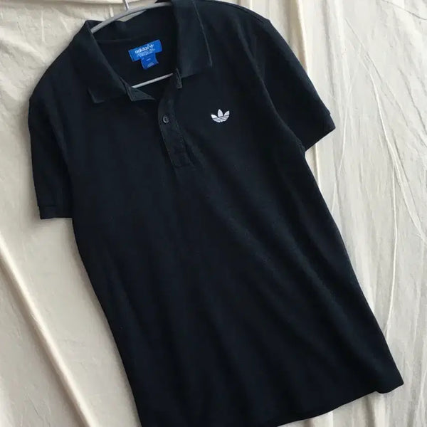 [BUNJANG] Adidas Chest Logo Collar Short Sleeve T-Shirt / 아디다스 가슴로고 카라 반팔티