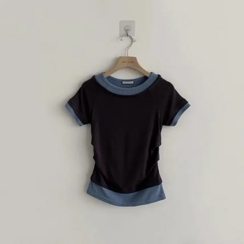 [BUNJANG] Layered Short Sleeve T-Shirt / 레이어드 반팔 티셔츠