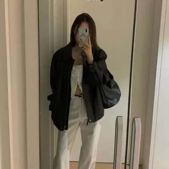 [BUNJANG] Thanat Nether Leather Jacket / 타낫 네더 레더자켓