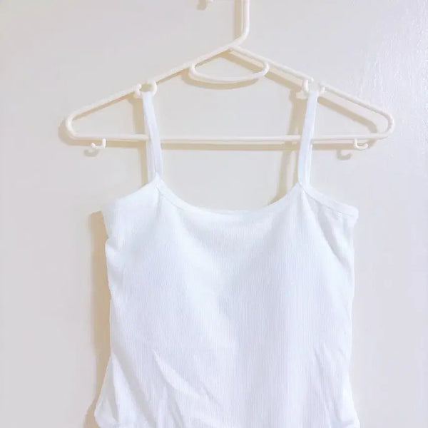 [BUNJANG] White Built-in Bra Camisole / (새상품) 화이트 캡내장 나시