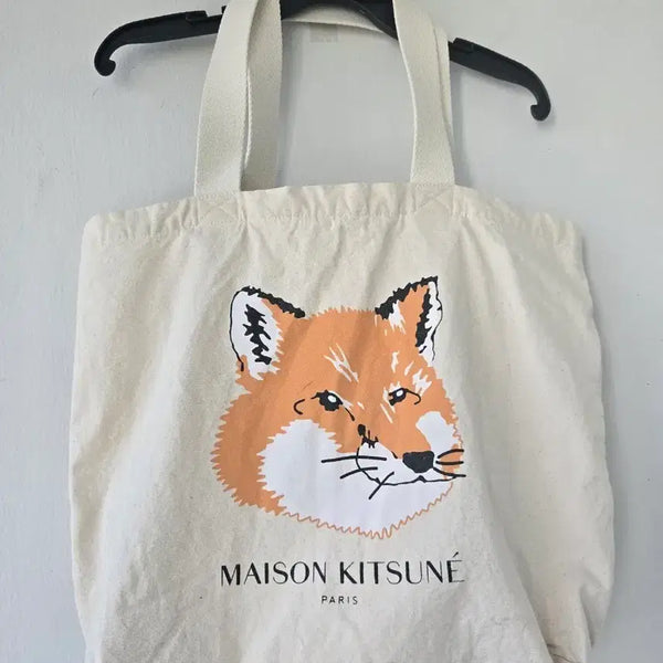 [BUNJANG] Maison Kitsuné Fox Print Canvas Tote Bag / 메종 키츠네 폭스 토트백 캔버스백