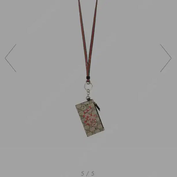 [BUNJANG] Gucci Kingsnake Print Card Case Necklace / [정품] 구찌 스네이크 카드지갑 목걸이 카드케이스 단지갑 사원증 출입증목걸이