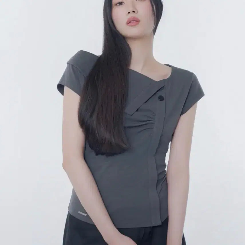 [BUNJANG] Miseki Seoul Folding Shirring Top / 미세키서울 폴딩 셔링탑