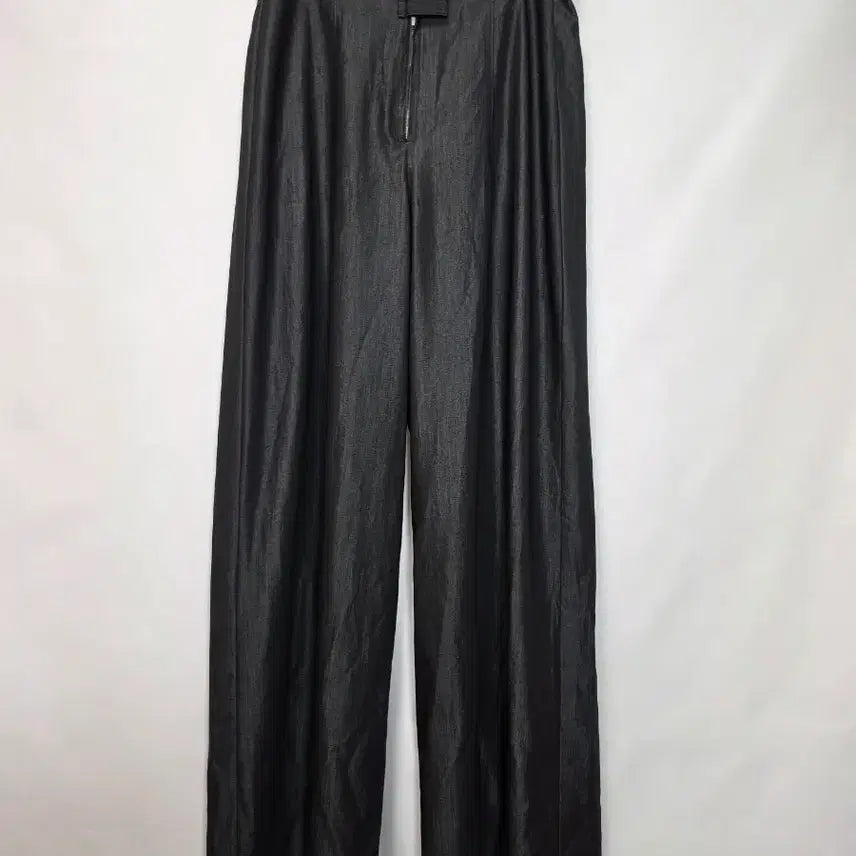 [BUNJANG] High Waist Wide Leg Slacks - Black / 유리임 하이웨스트 와이드 슬랙스 L