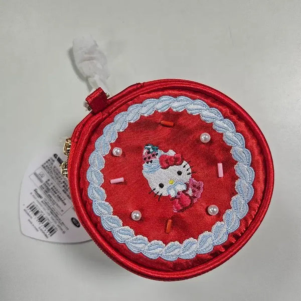 [BUNJANG] Hello Kitty Whipped Cream Round Pouch / 키티 휘핑케이크 원형파우치