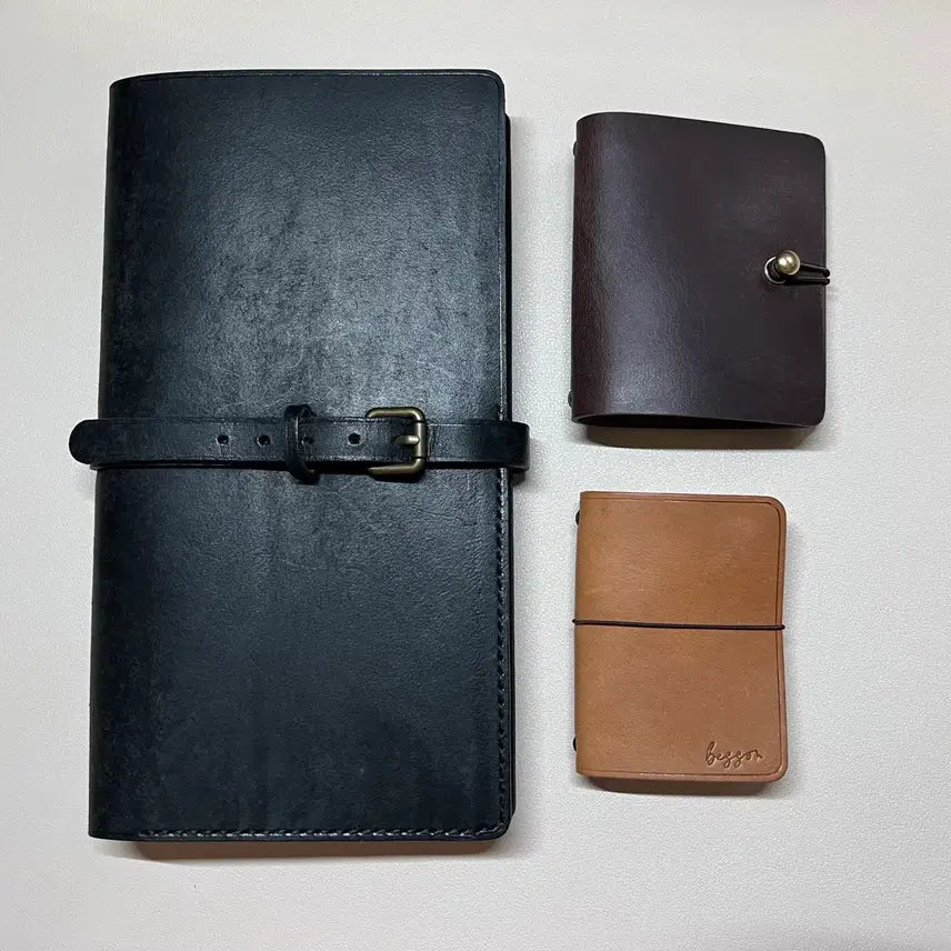 [BUNJANG] MyBessong BessongKkuku Leather Diary Bundle Set / [마이베쏭/베쏭꾸꾸] 다꾸 가죽 다이어리 3종 일괄