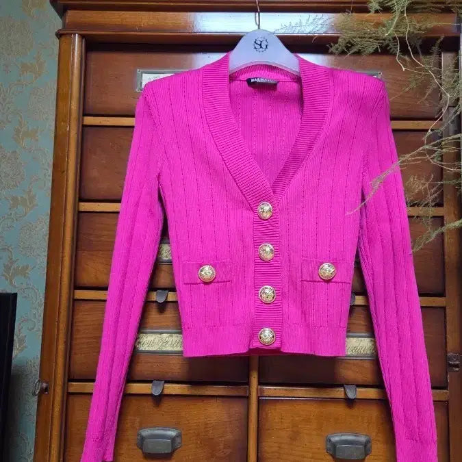 [BUNJANG] Gold Button Knit Short Jacket / 금장단추 니트숏자켓