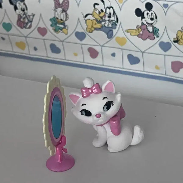 [BUNJANG] Disney Marie Figurine & Mirror Set / 디즈니 미니소 마리 피규어