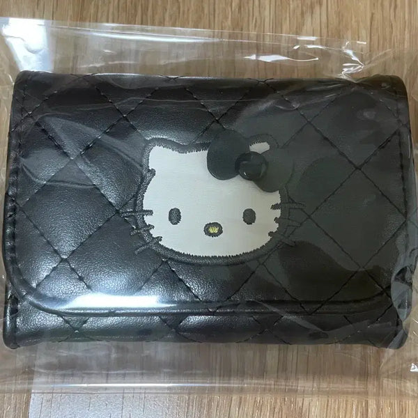 [BUNJANG] Sanrio Genuine Kitty Black Quilting Wallet / 새상품) 산리오 정품 키티 블랙 퀄팅 지갑