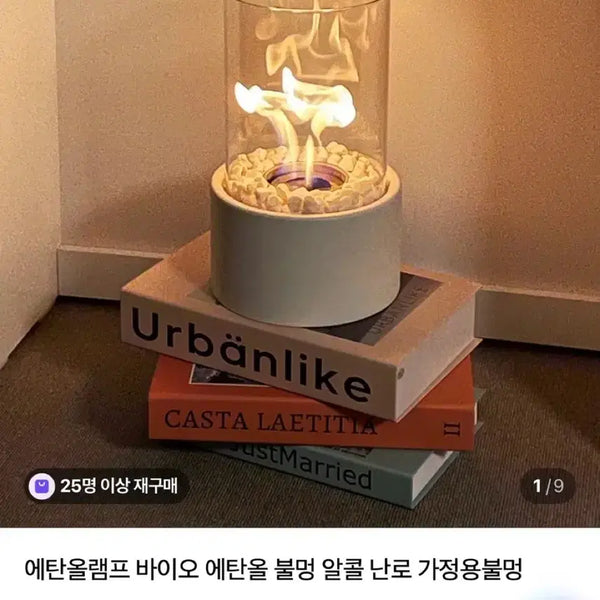 [BUNJANG] Ethanol Lamp Tabletop Fireplace Stove for Ambiance / 불멍 난로 스토브 실내 화로 에탄올 램프 ~! 인테리어 감성