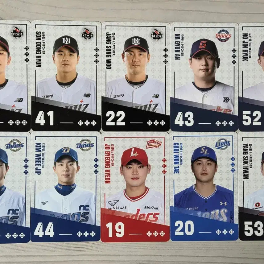 [BUNJANG] Paldo Bibimmyeon KBO Card Bundle (10 Cards) / 팔도비빔면 KBO카드 10장(등록번호 미사용)