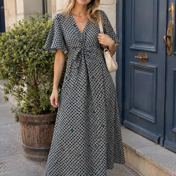 [BUNJANG] Patterned Long Dress / 패턴 롱원피스