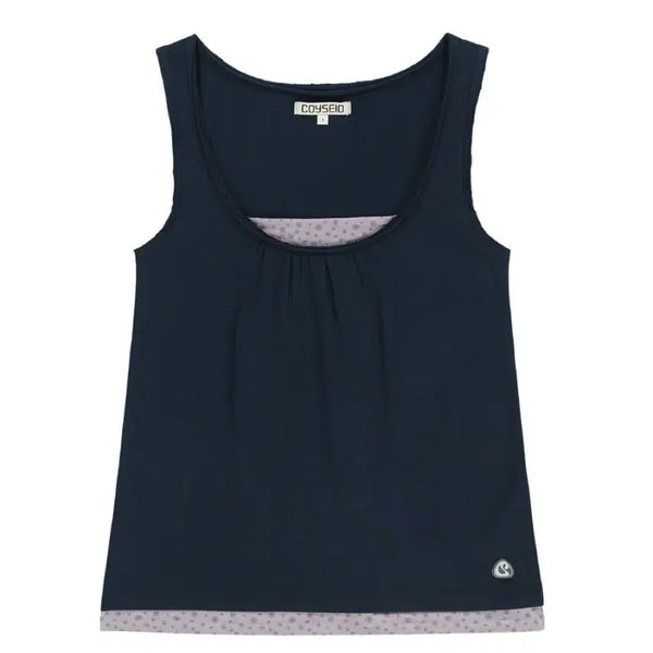 [BUNJANG] KOSEIO DUDU Layered Sleeveless Navy Size 1 / 코이세이오 두두 레이어드 슬리브리스 네이비 1사이즈
