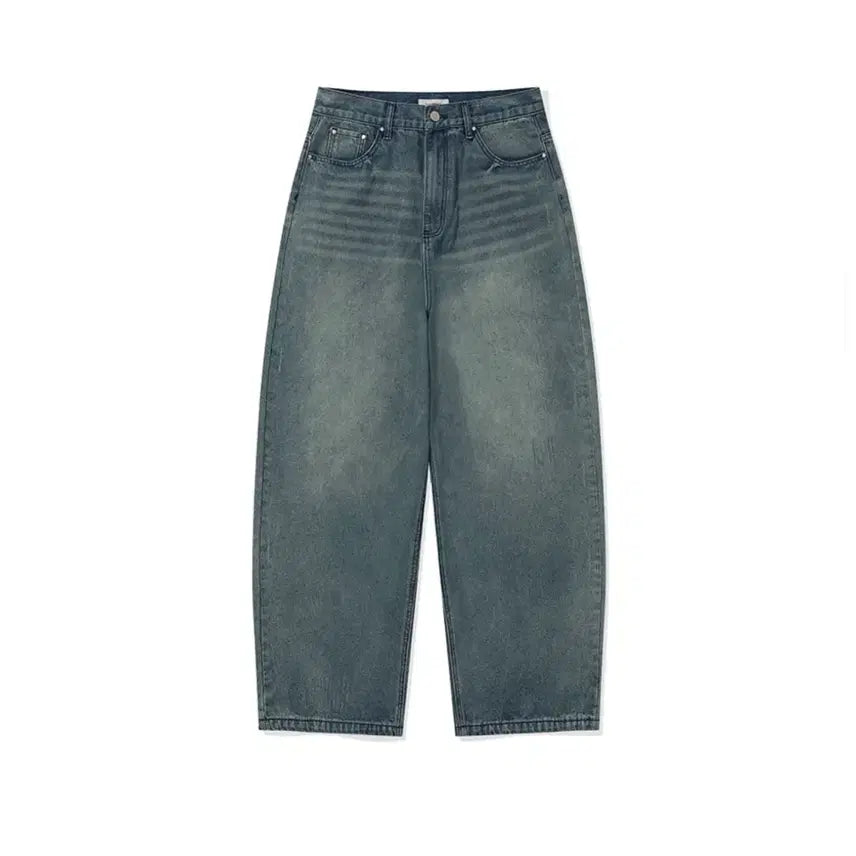 [BUNJANG] Filuminate Damage Washed Denim Pants Medium Blue XL / 필루미네이트 데미지 워시드 데님팬츠 미디엄블루 XL