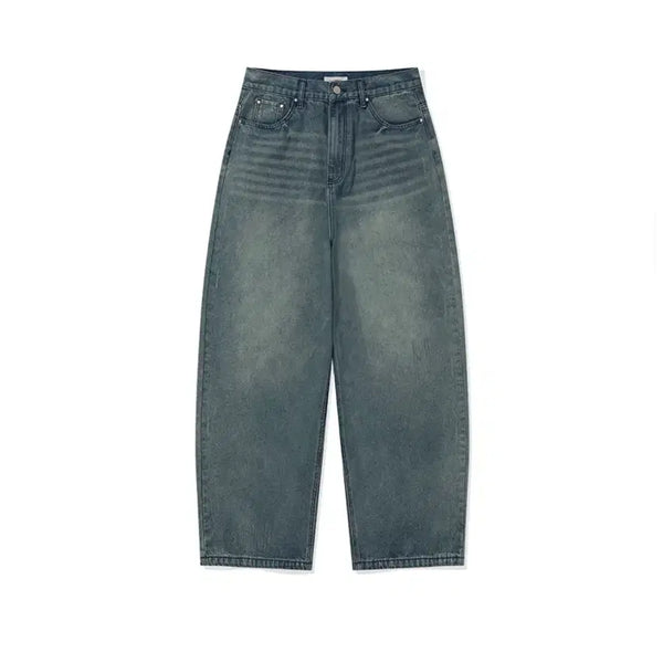[BUNJANG] Filuminate Damage Washed Denim Pants Medium Blue XL / 필루미네이트 데미지 워시드 데님팬츠 미디엄블루 XL