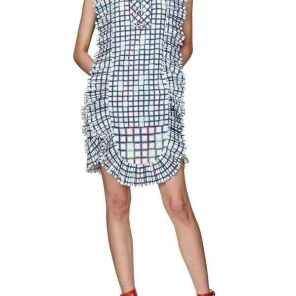 [BUNJANG] Lucky Chouette Check Frill Dress Size 36 / 럭키슈에뜨 체크 프릴 원피스 36