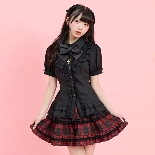 [BUNJANG] Secret Honey Frilled Hem Over Blouse / 시크릿허니 8/6 신상 밑단 프릴 오버 블라우스 양지뢰 지뢰계
