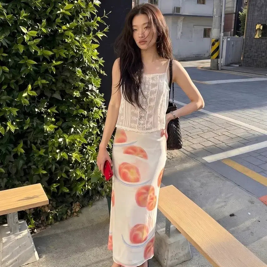 [BUNJANG] Synth Letters PT Dot Long Skirt S / 신스레터스 피티 도트 롱 스커트 S