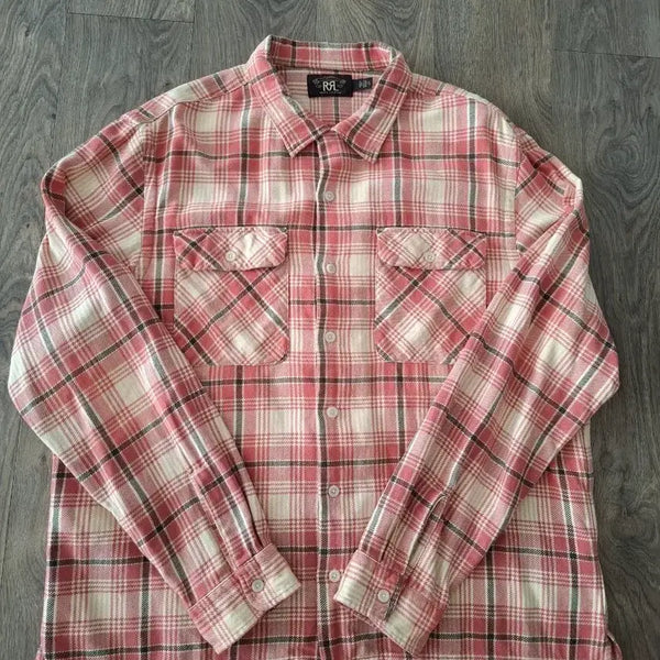 [BUNJANG] RRL Plaid Twill Camp Shirt XL / XL RRL 플래드 트윌 체크 캠프 남방 셔츠