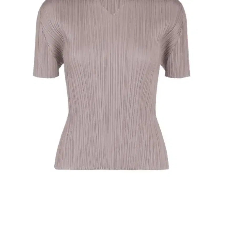 [BUNJANG] Pleats Please V-Neck Top Grayish Purple / 플리츠플리즈 브이넥 탑
