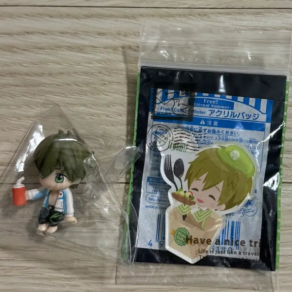 [BUNJANG] Free! Makoto Mini Figure Acrylic Badge Bundle Set / 프리! free! 마코토 미니 피규어 아크릴 뱃지 일괄 양도 고전