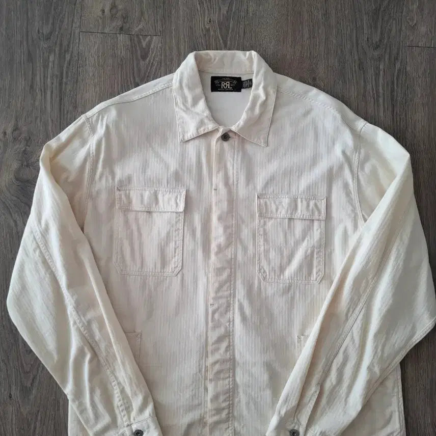 [BUNJANG] RRL Ecru Herringbone Pattern Shirt Jacket XL / XL RRL 에크루 헤링본 패턴 셔츠 자켓 아이보리