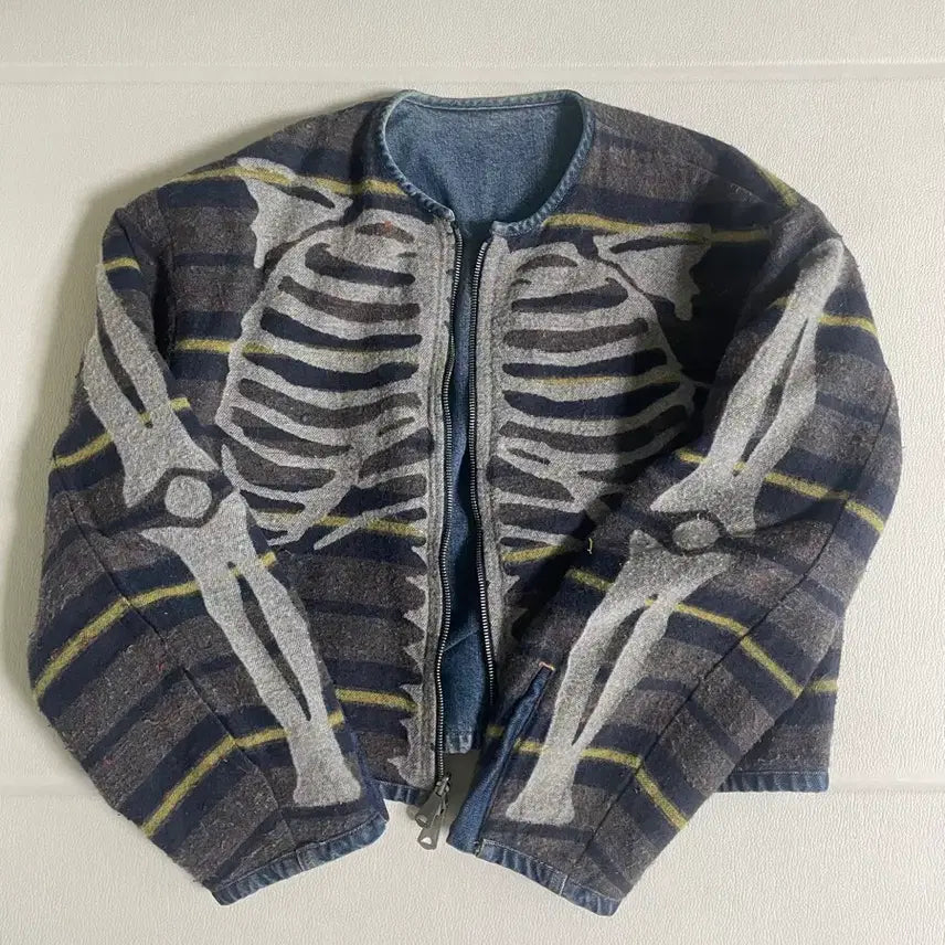 [BUNJANG] KAPITAL Kapital Bone Lining Reversible Motorcross Indigo Jacket / KAPITAL 캐피탈 본 라이닝 리버시블 모토크로스 인디고 5