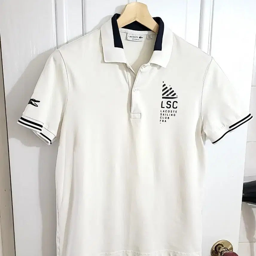 [BUNJANG] Lacoste LSC Sailing Club Short Sleeve Polo Shirt White / 라코스테 LSC 세일링 클럽 반팔 카라티 화이트