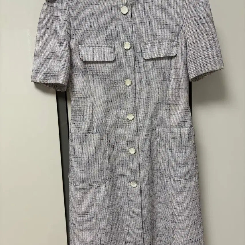 [BUNJANG] Roem Short Sleeve Tweed Dress / 로엠 하객룩 반팔 트위트 원피스