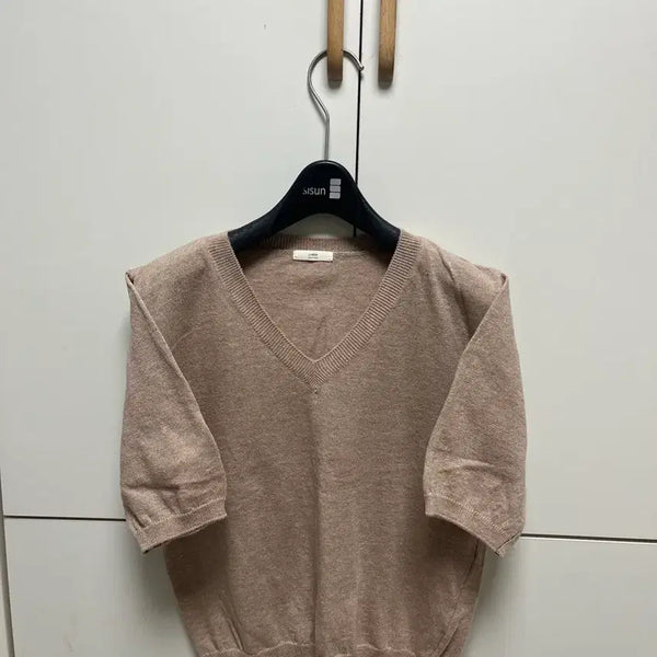 [BUNJANG] Knit Short Sleeve Top / 니트 반팔 새상품