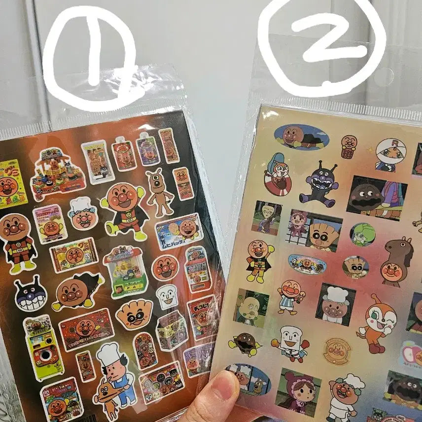 [BUNJANG] Anpanman Sticker Set (8 Sheets) / 호빵맨 스티커 8장 세트