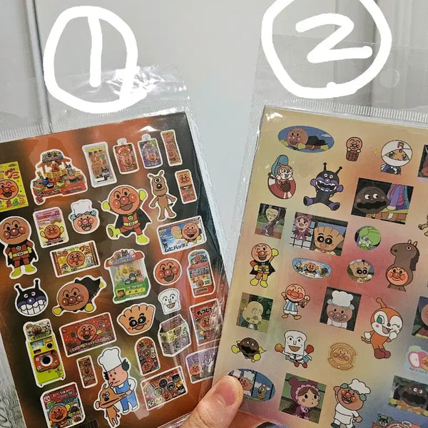 [BUNJANG] Anpanman Sticker Set (8 Sheets) / 호빵맨 스티커 8장 세트
