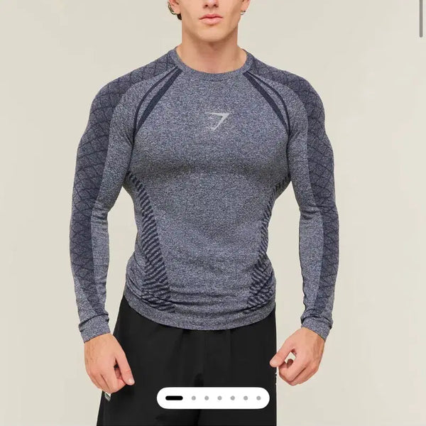 [BUNJANG] Gymshark Devant Heavy Blue Long Sleeve S / 짐샤크 devant 헤비블루 롱슬리브 S