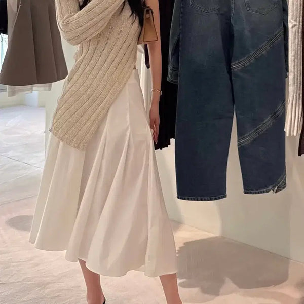 [BUNJANG] The Lourant Side Slit Knit - Beige Mix / 더로랑 사이드 슬릿 니트