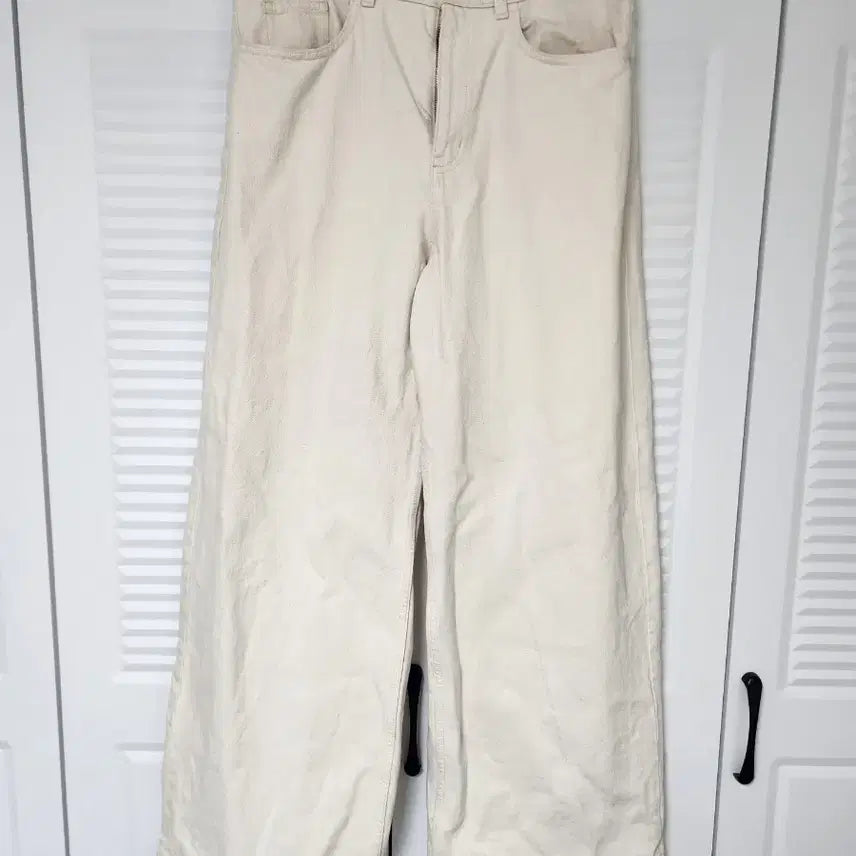 [BUNJANG] Cream Wide Leg Denim Pants / 크림색 와이드 데님 팬츠