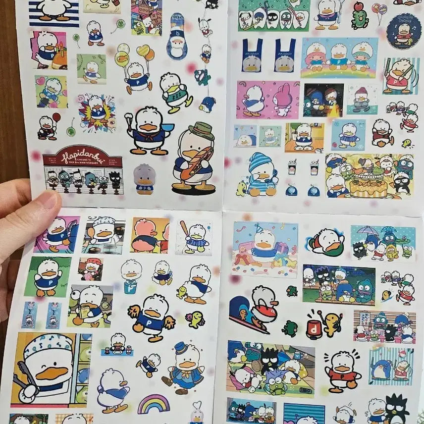 [BUNJANG] Sanrio "Pecl" Sticker Set (8 Sheets) / 산리오 페클 스티커8장 세트