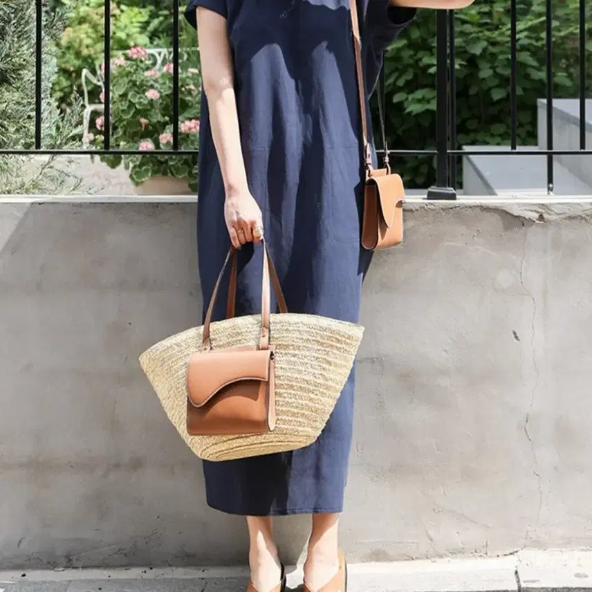 [BUNJANG] Mong Ddoto Tunic Maxi Dress (Navy) / 몽또또 튜닉 맥시 원피스(네이비)