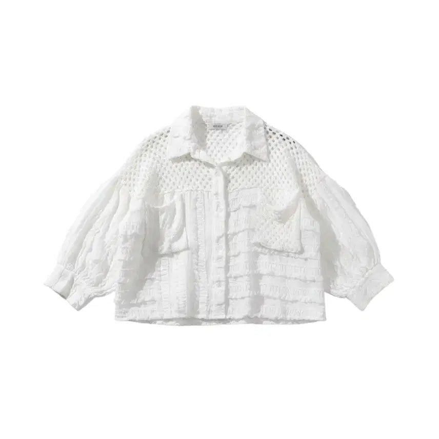 [BUNJANG] AN C' MON Women's Punching Loose Fit Blouse / 여성F/ AN C' MON 펀칭 루즈핏 블라우스 37-134