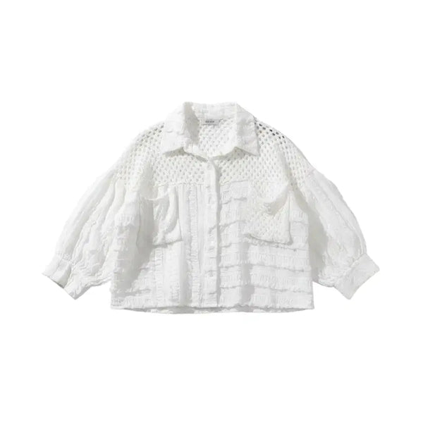 [BUNJANG] AN C' MON Women's Punching Loose Fit Blouse / 여성F/ AN C' MON 펀칭 루즈핏 블라우스 37-134