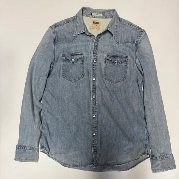 [BUNJANG] Levi's Vintage Washed Two Pocket Western Denim Shirt L / 정품!! 리바이스 빈티지 워싱 투 포켓 웨스턴 데님 셔츠 L