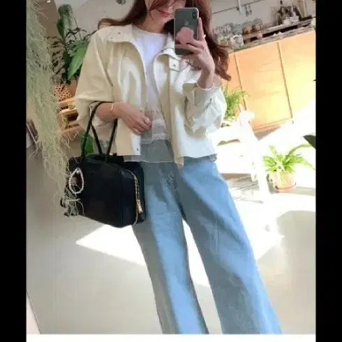 [BUNJANG] Bicini Sander Short Field Jacket Cream / 바이씨니 샌더 숏 야상 크림